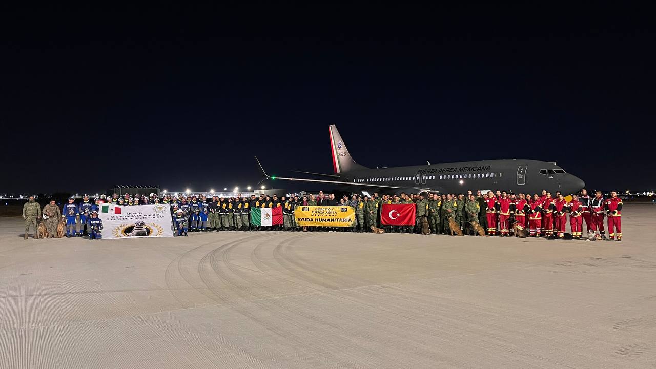 México al Rescate, avión de la Fuerza Aérea Mexicana rumbo a Turquía